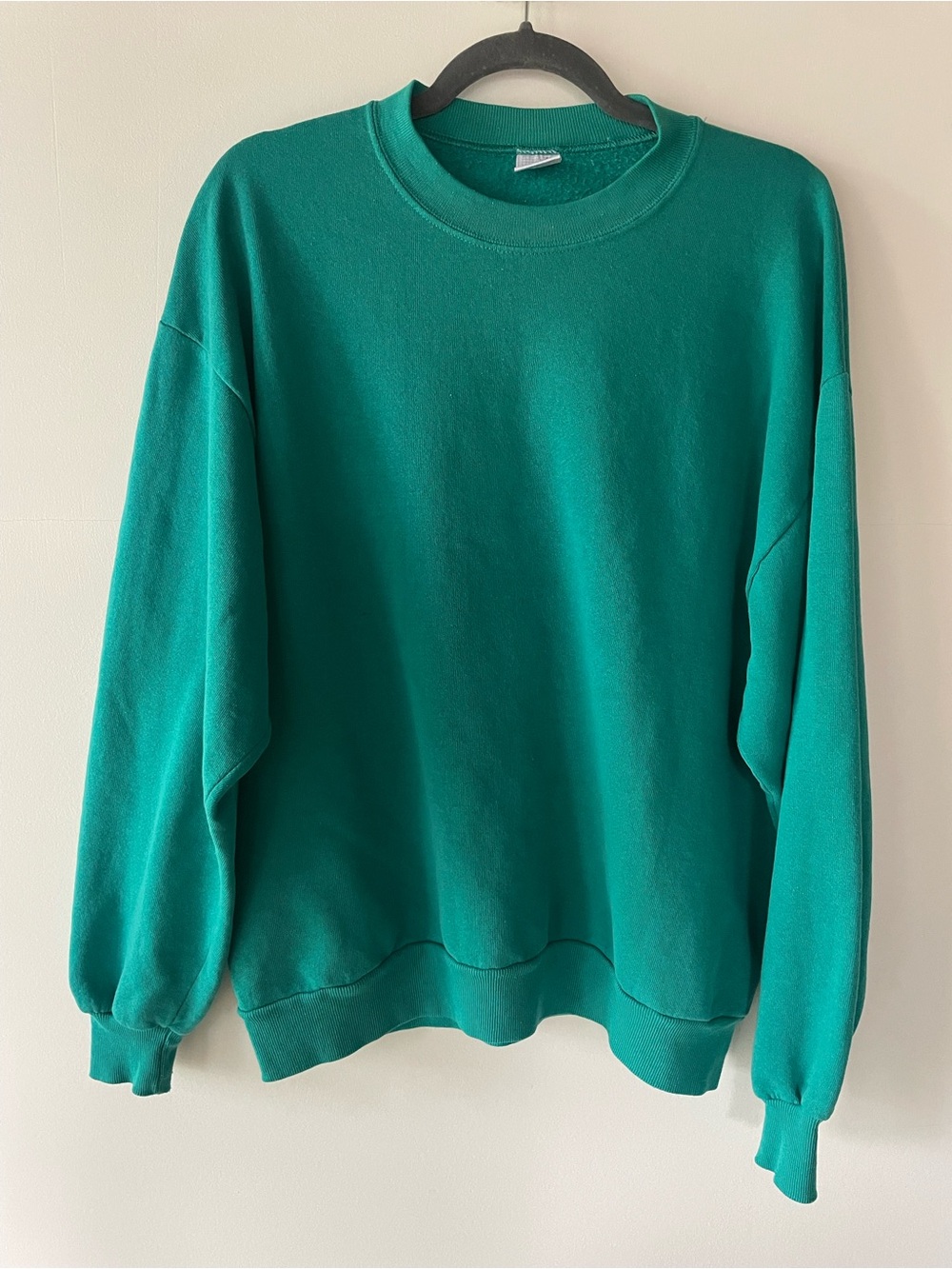 Vintage Jerzees Teal Green Crewneck Sweatshirt Sports Dad USA